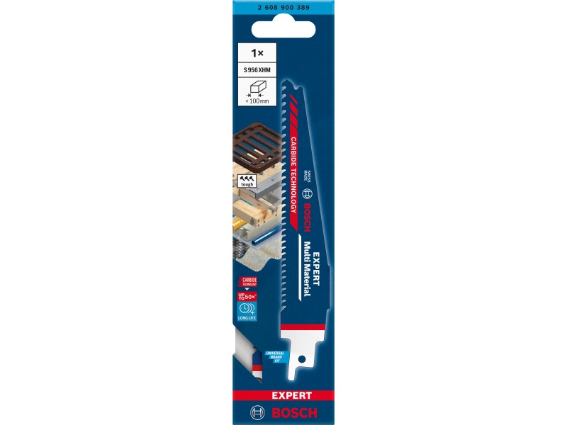 List Bosch za sabljasto žago EXPERT ‘Multi Material’ 956 XHM, 150mm, 6-8TPI, za les, kovino, 2608900389